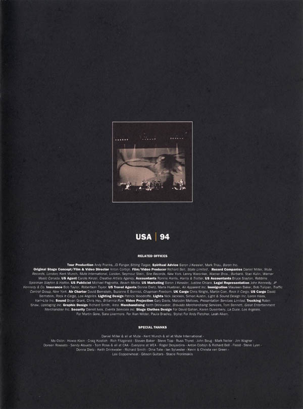 Depeche Mode "Exotic Tour / Summer Tour" 1994