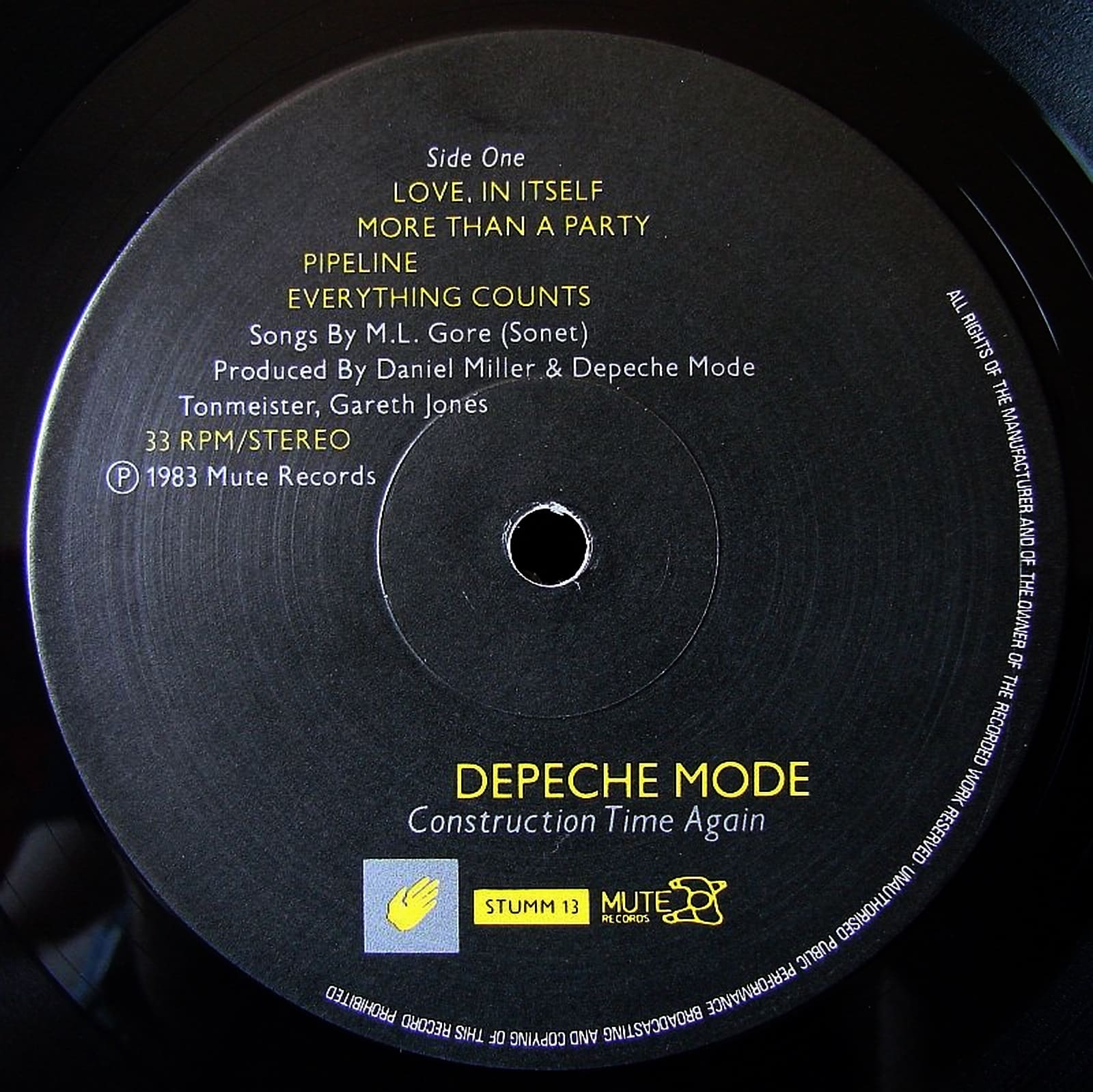 Depeche Mode Vinilo Construction Time Again Europeo