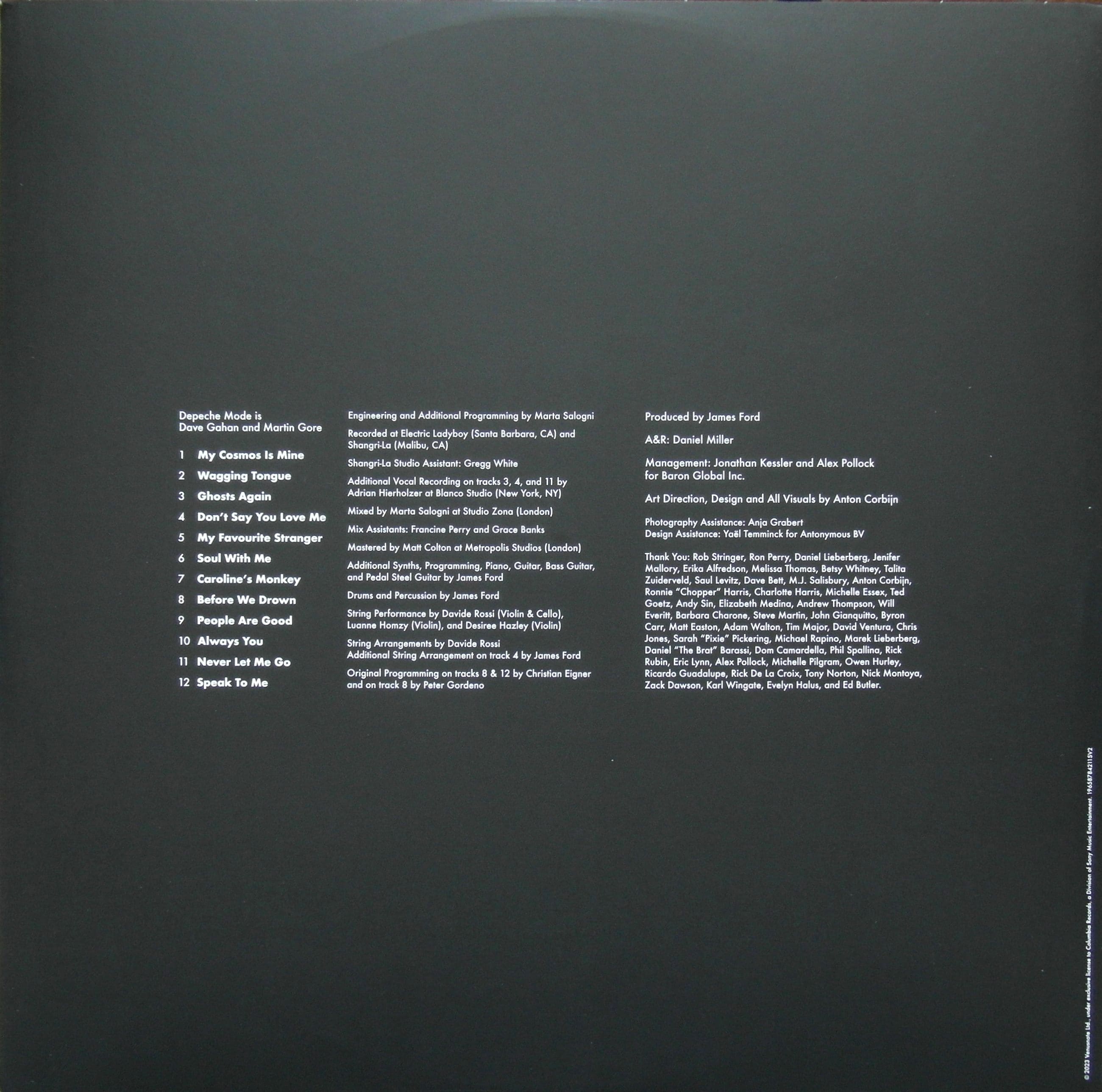 Depeche Mode Memento Mori 2023 Song Lyrics by Album